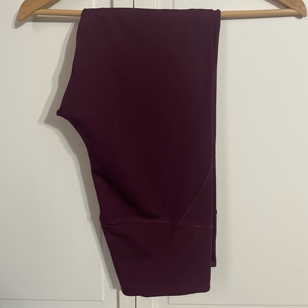 Girlfriend Collective Burgundy Yoga Leggings